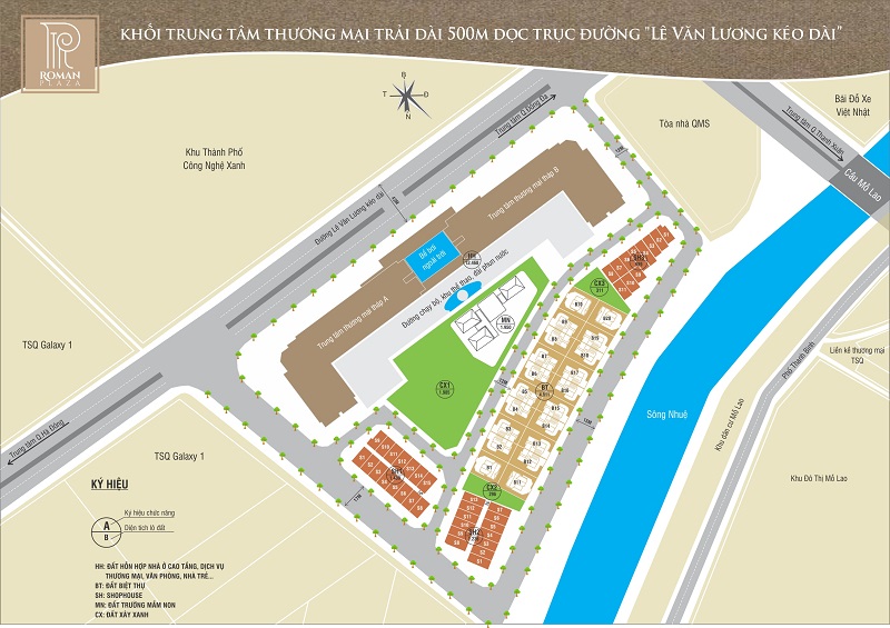Mặt bằng biệt thự Roman Plaza