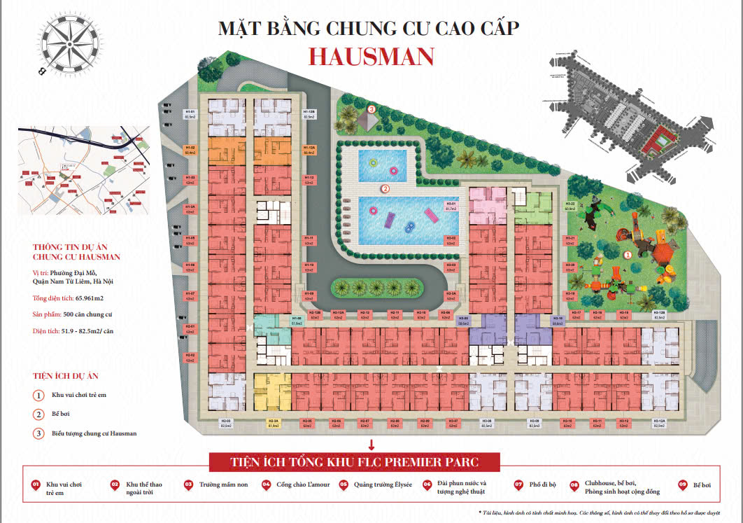 Mặt bằng chung cư Hausman Premium Residences